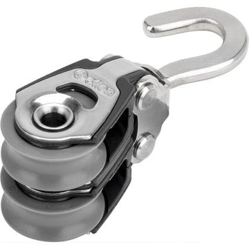 Allen 20mm Plain Bearing Double Block With Swivel Hook