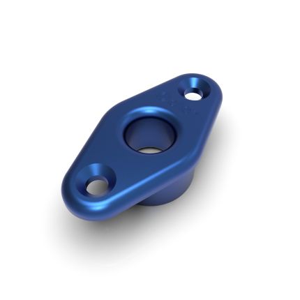 ALU THROUGH DECK BUSH 13MM ID 22MM OD TWO FIXINGS-Blue
