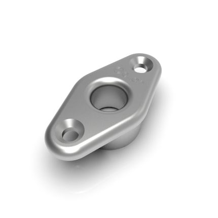 ALU THROUGH DECK BUSH 13MM ID 22MM OD TWO FIXINGS-Silver