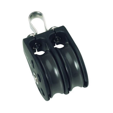 Barton Size 1 Plain Block Double Fixed Eye 30 mm