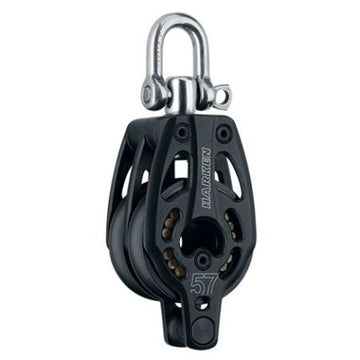 Harken 57 mm Aluminium Double Block Swivel Becket