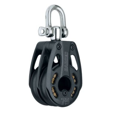 Harken 75 Aluminium Double Block Swivel