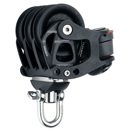 Harken 60 mm Aluminium Element Triple Block Swivel Becket Cam Cleat