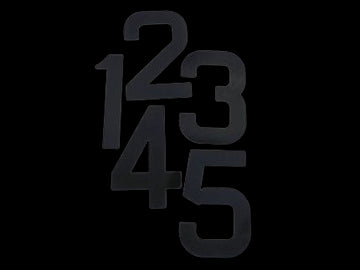 Hartley Boats 12" Sail Numbers in Black