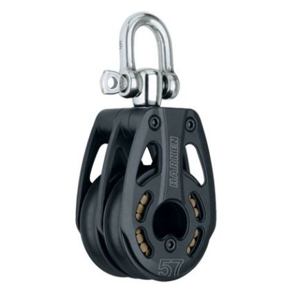 Harken 57 mm Aluminium Double Block Swivel