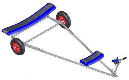 Mersea Streaker Steel Launch Trolley With Cradles