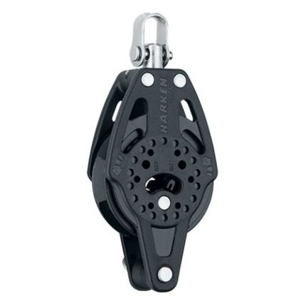 Harken 57mm Single Carbo Ratchet Block with Switchable Ratchet, Swivel and Becket