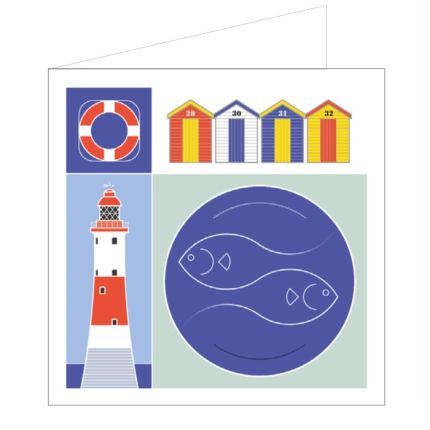 All at Sea Seaside Stuff Greetings Card
