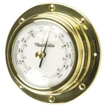 Nauticalia Rivet Style Brass Barometer 98mm