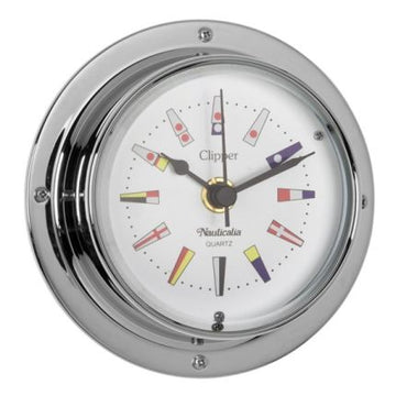 Nauticalia Clipper Signal Clock Chrome