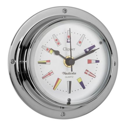 Nauticalia Clipper Signal Clock Chrome