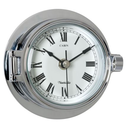 Nauticalia Riviera Chrome Clock
