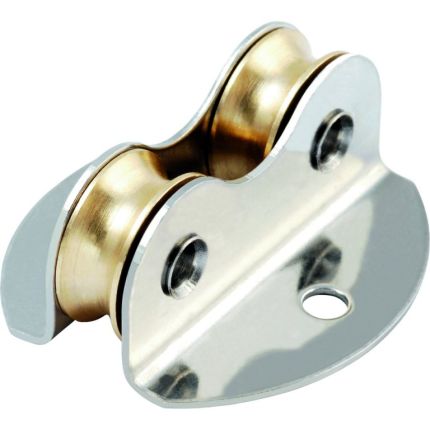 Allen 15mm Double Brass Sheave Through Deck Block