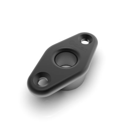 ALU THROUGH DECK BUSH 22MM ID 33MM OD TWO FIXINGS-Black