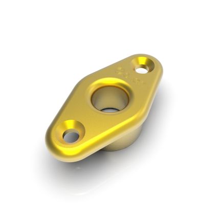 ALU THROUGH DECK BUSH 22MM ID 33MM OD TWO FIXINGS-Gold
