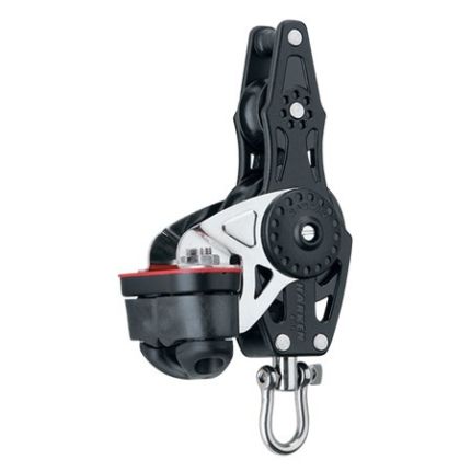 Harken 75 mm Fiddle Block Swivel Becket Cam Cleat