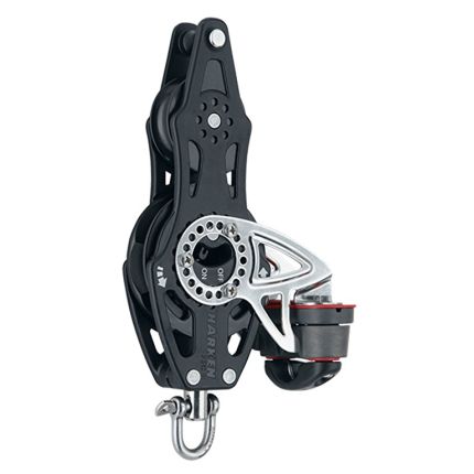 Harken 75 mm Fiddle Ratchet Block Swivel Becket Cam Cleat