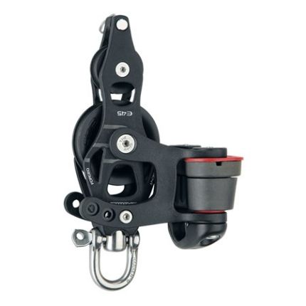 Harken 45 mm Aluminium Element Fiddle Block-Swivel Becket Cam Cleat
