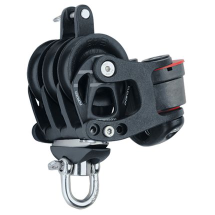 Harken 45 mm Aluminium Element Triple Block - Swivel Becket Cam Cleat