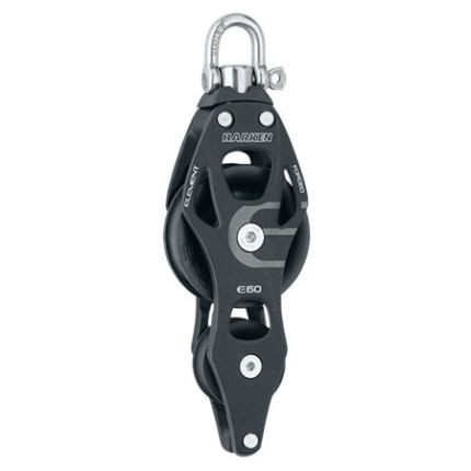 Harken 60 mm Aluminium Element Fiddle Block Swivel Becket