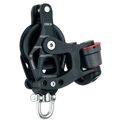 Harken 60 mm Aluminium Element Block Swivel Becket Cam Cleat