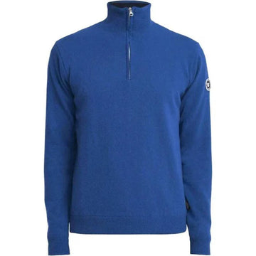 Holebrook- Duncan T Neck Windproof Men's 1/4 Zip Jumper - Dark Royal