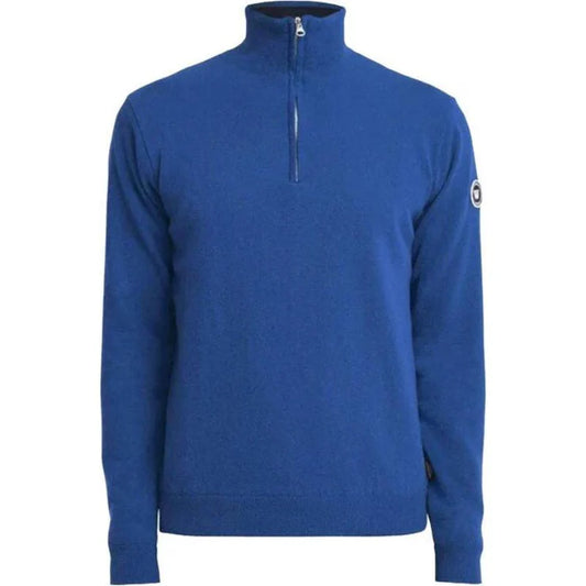 Holebrook- Duncan T Neck Windproof Men's 1/4 Zip Jumper - Dark Royal