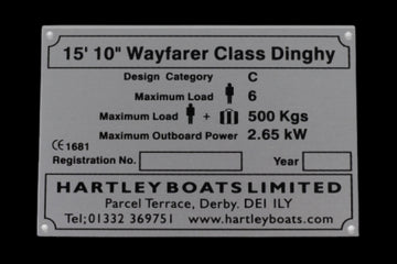 Hartley Boats Wayfarer Builder Plaque