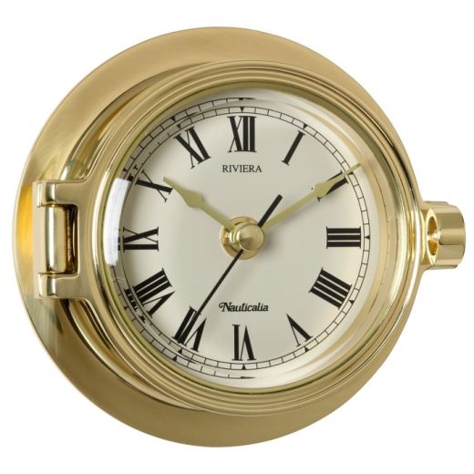 Nauticalia Brass Riviera Clock
