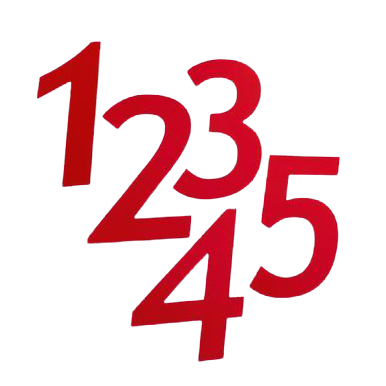 Hartley Boats 12" Sail Numbers in Red